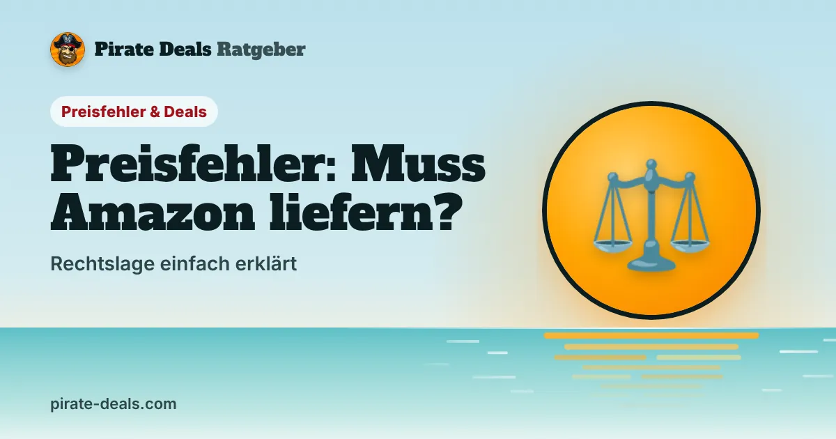 Titelbild: Amazon-Preisfehler: Muss der Händler liefern? Die Rechtslage einfach erklärt